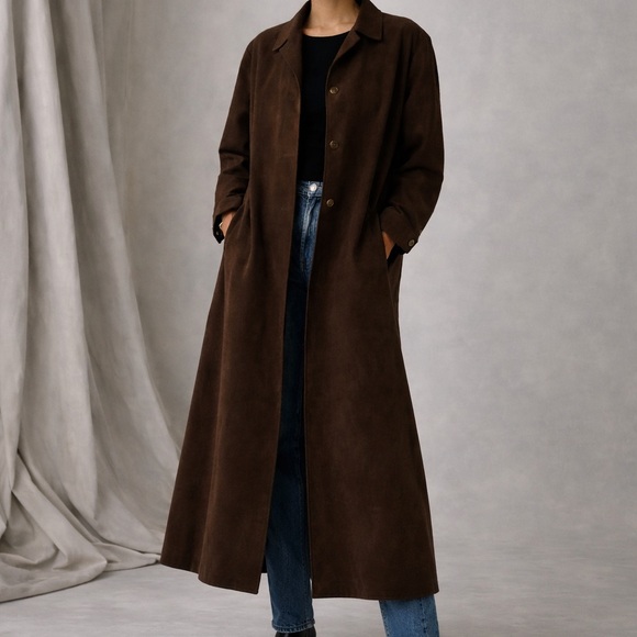 Halston Jackets & Blazers - Vintage Halston Chocolate Brown Wool Duster Coat 1970s Union Made USA Minimalist